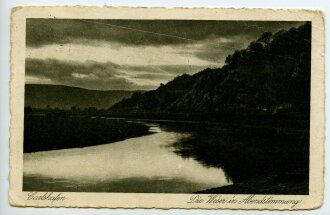 Ansichtskarte "Carlshafen - Die Weser in Abendstimmung"