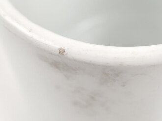 Reichsarbeitsdienst, Kantinenporzellan große Kaffeetasse, Hersteller Hutschenreuther Selb Bavaria 1939, Gesamthöhe 10cm und Durchmesser 10,5cm, gebraucht