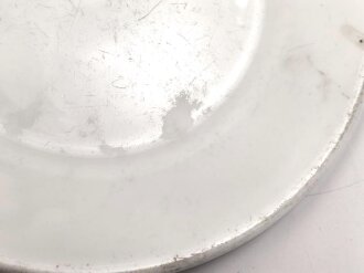 Reichsarbeitsdienst, Kantinenporzellan kleiner Teller, Hersteller Bauscher Weiden 1938, Durchmesser 18cm, gebraucht