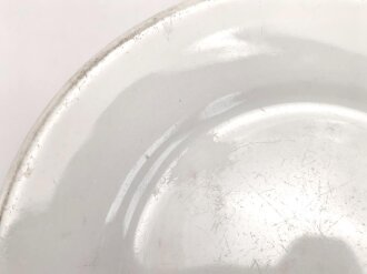 Reichsarbeitsdienst, Kantinenporzellan kleiner Teller, Hersteller Bauscher Weiden 1938, Durchmesser 18cm, gebraucht