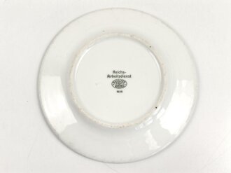 Reichsarbeitsdienst, Kantinenporzellan kleiner Teller, Hersteller Bauscher Weiden 1938, Durchmesser 18cm, gebraucht