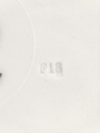 Reichsarbeitsdienst, Kantinenporzellan kleiner Teller, Hersteller Bauscher Weiden 1938, Durchmesser 18cm, gebraucht