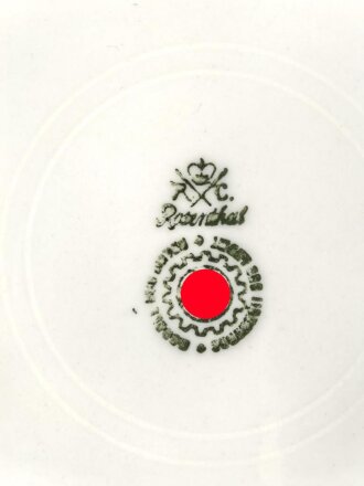 Deutsche Arbeitsfront, Kantinenporzellan Suppenteller, Hersteller R.C. Rosenthal, Durchmesser 23,5cm, gebraucht