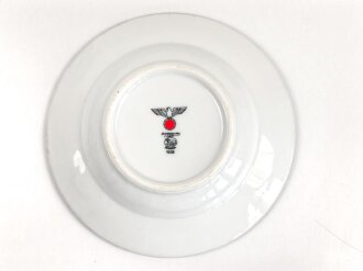 Heer, Kantinenporzellan Suppenteller, Hersteller Hutschenreuther Selb Bavaria 1938, Durchmesser 23,5cm, gebraucht