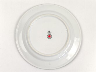 Deutsche Arbeitsfront, Kantinenporzellan Teller, Hersteller TK Thum, Durchmesser 24cm, gebraucht