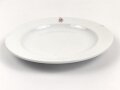Deutsche Arbeitsfront, Kantinenporzellan Teller, Hersteller Hutschenreuther Selb Bavaria Germany, Durchmesser 23,5cm, gebraucht, Randschaden