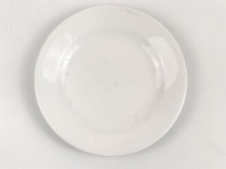 Reichsarbeitsdienst, Kantinenporzellan Teller, Hersteller Porzellanfabrik Königszelt Germany 1941, Durchmesser 24cm, gebraucht