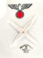 Heer, Kantinenporzellan große, eckige Schale, Kantenlänge 28cm, Hersteller Johann Haviland Bavaria 1938. Gebraucht