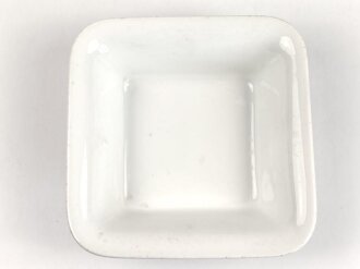 Luftwaffe, Kantinenporzellan große, eckige Schale, Kantenlänge 26cm, Hersteller Bauscher Weiden 1938. Gebraucht