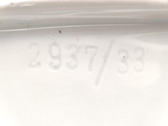 Luftwaffe, Kantinenporzellan große, eckige Schale, Kantenlänge 26cm, Hersteller Bauscher Weiden 1938. Gebraucht