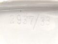 Luftwaffe, Kantinenporzellan große, eckige Schale, Kantenlänge 26cm, Hersteller Bauscher Weiden 1938. Gebraucht