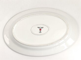Luftwaffe, Kantinenporzellan große Vorlegeplatte, Gesamtlänge 41cm, Hersteller Rosenthal 1941. Gebraucht