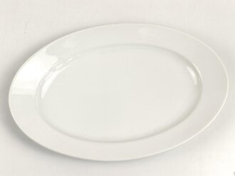 Heer, Kantinenporzellan große Vorlegeplatte, Gesamtlänge 42cm, Hersteller H&C Selb Bavaria Heinrich & Co 1938, Gebraucht