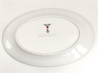 Heer, Kantinenporzellan große Vorlegeplatte, Gesamtlänge 42cm, Hersteller H&C Selb Bavaria Heinrich & Co 1938, Gebraucht