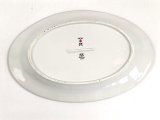 Heer, Kantinenporzellan große Vorlegeplatte, Gesamtlänge 41cm, Hersteller C.T. Tielsch-Altwasser 1941, Gebraucht