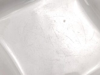 Heer, Kantinenporzellan kleine, eckige Schale, Kantenlänge 21cm, Hersteller Bauscher Weiden 1938. Gebraucht