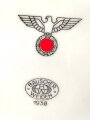 Heer, Kantinenporzellan kleine, eckige Schale, Kantenlänge 21cm, Hersteller Bauscher Weiden 1938. Gebraucht