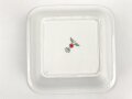 Heer, Kantinenporzellan kleine, eckige Schale, Kantenlänge 21,5cm, Hersteller Rosenthal Selb-Germany 1942. Gebraucht