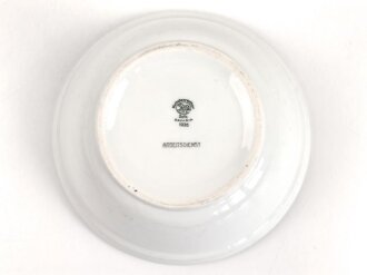 Arbeitsdienst, Kantinenporzellan Schale, Durchmesser 21,5cm, Hersteller Hutschenreuther Selb. Bavaria 1935. Gebraucht