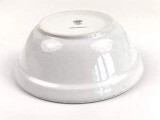 Arbeitsdienst, Kantinenporzellan Schale, Durchmesser 21,5cm, Hersteller Hutschenreuther Selb. Bavaria 1935. Gebraucht