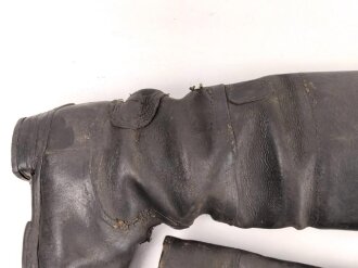Kaiserreich, Paar Stiefel für Berittene Mannschaften. Stark getragenes Paar, ungereinigt, Sohlenlänge etwa 29,5cm