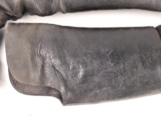 Kaiserreich, Paar Stiefel für Berittene Mannschaften. Stark getragenes Paar, ungereinigt, Sohlenlänge etwa 29,5cm