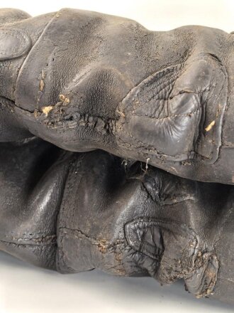 Kaiserreich, Paar Stiefel für Berittene Mannschaften. Stark getragenes Paar, ungereinigt, Sohlenlänge etwa 29,5cm