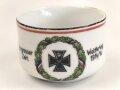 1.Weltkrieg, Porzellantasse mit Motiv " In grosser Zeit Weltkrieg 1914/16" Durchmesser knapp über 7cm