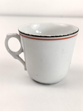 1.Weltkrieg, Porzellantasse mit Motiv "Mit Gott für König und Vaterland" Höhe etwa 8cm