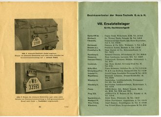 Notek " Betriebs- und Einbauvorschrift Kraftfahrzeug Nachtmarschgerät", 16 Seiten, komplett, selten