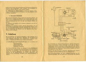 Notek " Betriebs- und Einbauvorschrift Kraftfahrzeug Nachtmarschgerät", 16 Seiten, komplett, selten