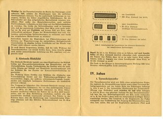 Notek " Betriebs- und Einbauvorschrift Kraftfahrzeug Nachtmarschgerät", 16 Seiten, komplett, selten