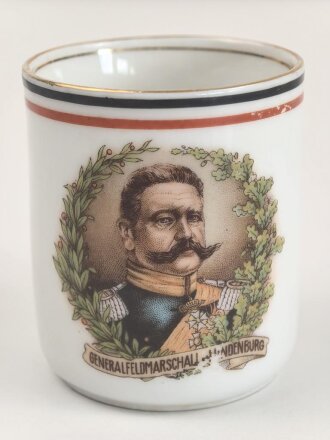 1.Weltkrieg, Porzellantasse mit Motiv "General...