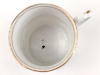 1.Weltkrieg, Porzellantasse mit Motiv "General Feldmarschall von Hindenburg" Höhe etwa 7,5cm