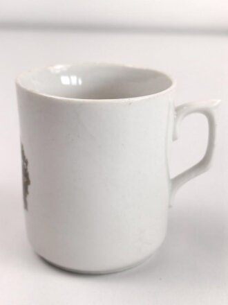 1.Weltkrieg, Porzellantasse mit Motiv " Wilhelm Deutscher Kronprinz" Höhe etwa 7,5cm