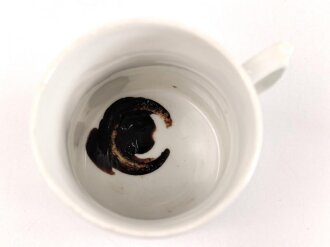 1.Weltkrieg, Porzellantasse mit Motiv " Wilhelm Deutscher Kronprinz" Höhe etwa 7,5cm