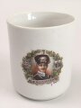 1.Weltkrieg, Porzellantasse mit Motiv " Wilhelm Deutscher Kronprinz" Höhe etwa 7,5cm