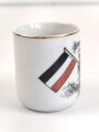 1.Weltkrieg, Porzellantasse mit Motiv " Erinnerung an den Welt Krieg 1914-1915" Höhe etwa 7cm