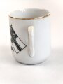 1.Weltkrieg, Porzellantasse mit Motiv " Erinnerung an den Welt Krieg 1914-1915" Höhe etwa 7cm