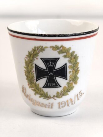 1.Weltkrieg, Porzellantasse mit Motiv "Kriegszeit...