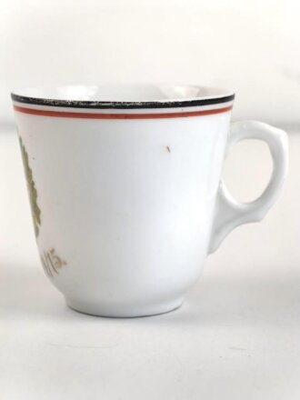 1.Weltkrieg, Porzellantasse mit Motiv "Kriegszeit 1914/15" Höhe etwa 8cm