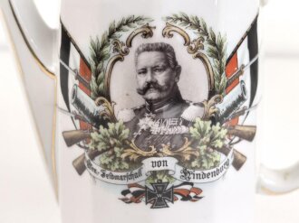 1.Weltkrieg, patriotische Kaffeekanne mit Motiv...