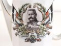 1.Weltkrieg, patriotische Kaffeekanne mit Motiv "General Feldmarschall von Hindenburg" Höhe etwa 19cm
