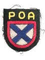 Ärmelabzeichen für Freiwillige in der Wehrmacht " Russische Befreiuungsarmee POA" Neuzeitliche Sammleranfertigung