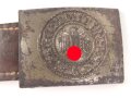 Koppelschloss  für Mannschaften des Heeres. Eisen lackiert, datiert 1942, getragenes Stück