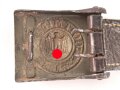 Koppelschloss  für Mannschaften des Heeres. Eisen lackiert, datiert 1942, getragenes Stück