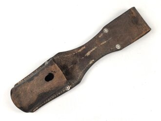 Koppelschuh zum Seitengewehr M84/98 für k98 der Wehrmacht. Frühes Stück mit Leichtmetallnieten Ungereinigt