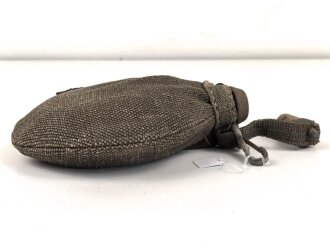 1.Weltkrieg, Feldflasche mit Bezug aus Ersatzmaterial,...