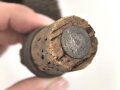 1.Weltkrieg, Feldflasche mit Bezug aus Ersatzmaterial, dieser mit Hersteller " Emanuel Kahn Karlsruhe" Guter Zustand , ungetragenes Stück