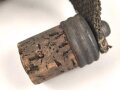 1.Weltkrieg, Feldflasche mit Bezug aus Ersatzmaterial, dieser mit Hersteller " Emanuel Kahn Karlsruhe" Guter Zustand , ungetragenes Stück